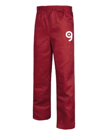 Pantalón unisex recto elástico en la cintura, poliéster algodón