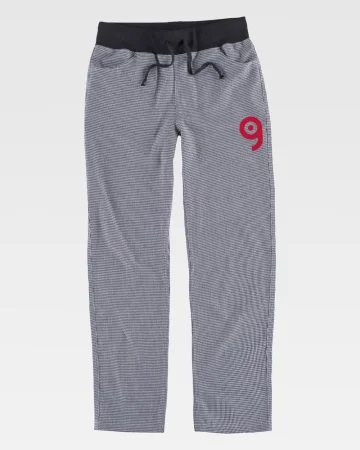 Pantalones cuadros azules elásticos unisex, poliéster-algodón