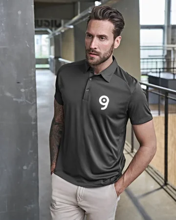 Polo de Hombre Deportivo, Ligero, Antracita, Corte Casual
