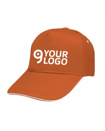 KARIBAN Gorra de 5 paneles de algodón, visera sandwich