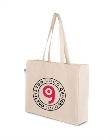 Bolso de compras de algodón canvas orgánico