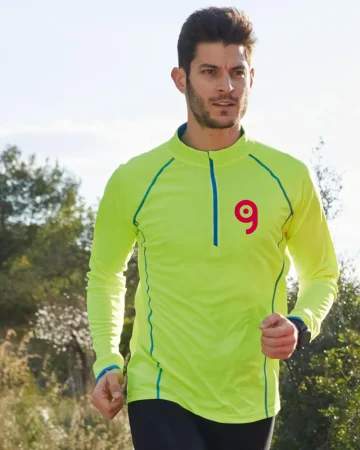 Camiseta deportiva para hombre de manga larga transpirable 130g/m²
