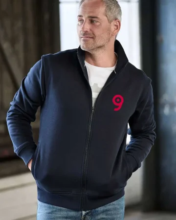 Chaqueta de hombre con cremallera completa y forro polar