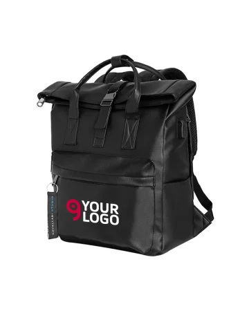 Mochila de ecopiel Cavallari 15" con USB y bolsillo para laptop