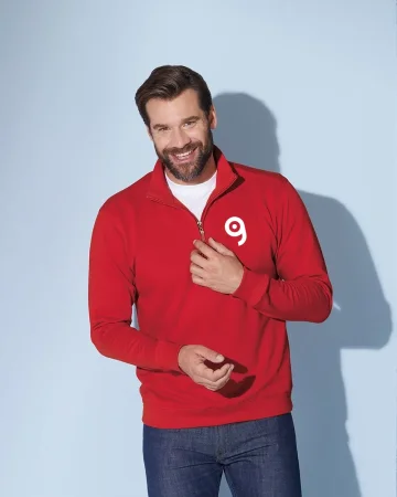 Sudadera de algodón 100% premium, cremallera corta, cuello coreano