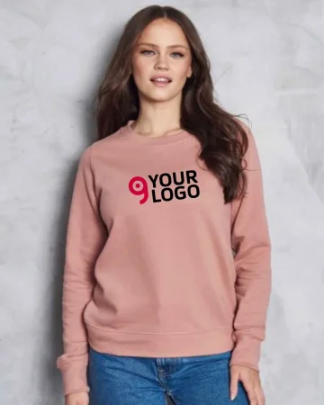 Sudadera de Cuello Redondo para Mujer de AWDis, Mezcla de Algodón, Cor
