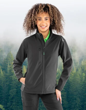 Chaqueta Softshell Mujer 3 Capas Reciclada Impermeable
