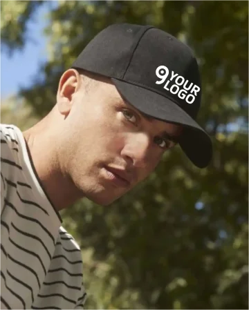 Gorra orgánica slim de 5 paneles, algodón orgánico, visera curva