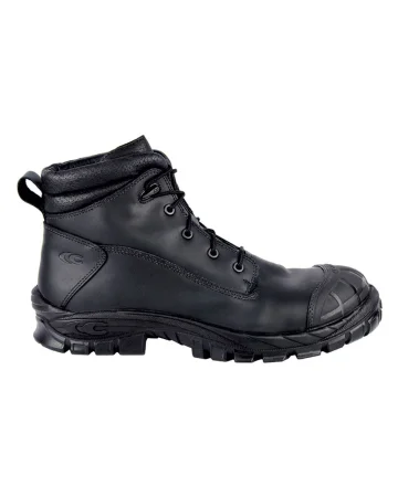 Njord Zapatos de Seguridad S3 de Cuero Hidrofugado Negro