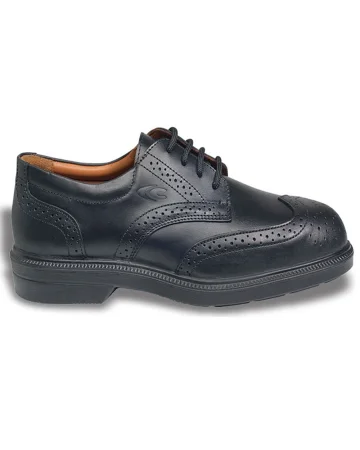 Zapatos de seguridad Bell S1 de cuero negro, puntera de acero 200J