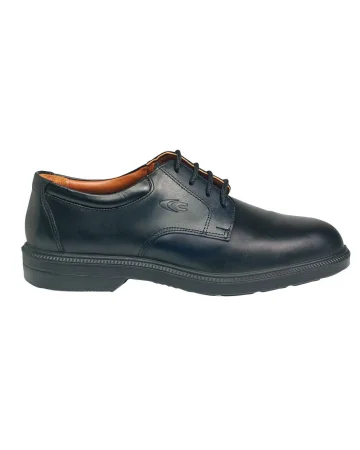 Zapatos de seguridad Coulomb S2 de cuero flor negro ultraligeros