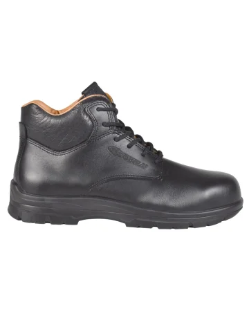 Zapatos de seguridad Romford S1P de cuero negro sin metal italiano