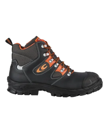 Zapatos de seguridad Troll S3 de cuero negro puntera de fibra de vidri