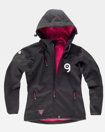 Chaqueta Cortavientos para Mujer, Workshell, Negra, Térmica y Transpir