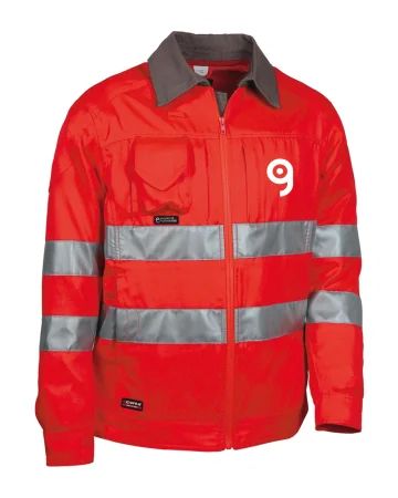 Chaqueta de alta visibilidad Glaring amarilla con bandas reflectantes