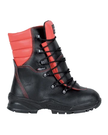 Botas anti-corte Force de cuero negro, EN ISO 20345, suela HRO