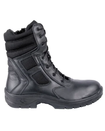 Botas de trabajo Attack de cuero italiano negras con cremallera EN ISO