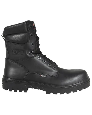Botas de trabajo FTG Flint S3 HI CI HRO SRC de cuero negro hidrorepele