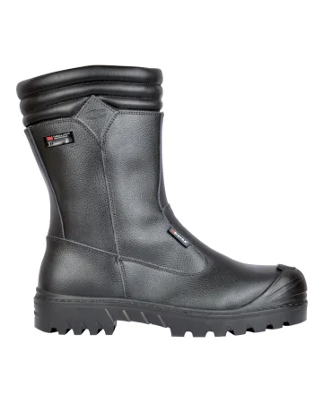 Botas de trabajo New Mali UK S3 en piel negra, con aislamiento antifrí