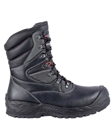 Botas de trabajo Nikkar S3 de cuero negro, anti corte, térmicas
