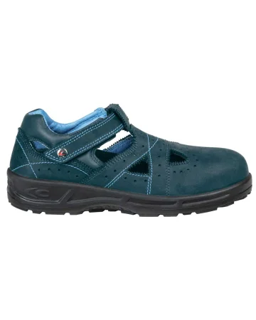 Liz Blue Sandalias de Trabajo Seguras de Nubuck Perforado Antideslizan
