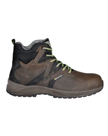 Zapatos de seguridad altos Pushpress Brown S3 SRC de piel