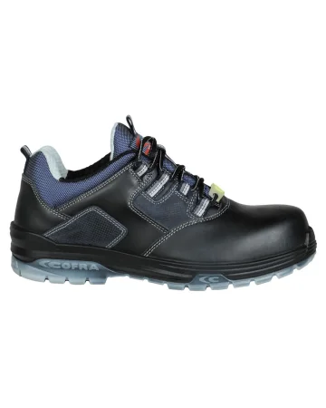 Zapatos de seguridad COFRA Rap Black S3 cuero negro ESD Metal Free