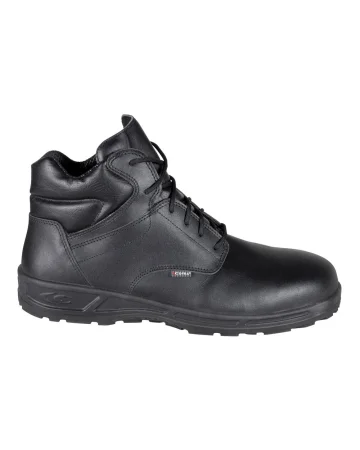 Zapatos de seguridad DELFO Black S3 SRC de cuero repelente al agua