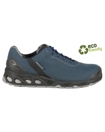 Zapatos de seguridad Hertz Blue S3 SRC de cuero repelente al agua
