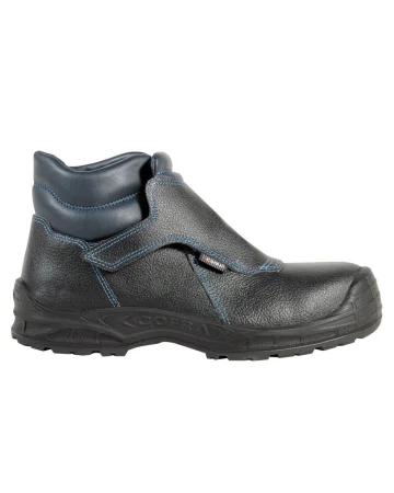 Zapatos de seguridad La Coruña S1P negros para soldadores, velcro