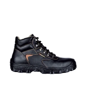Zapatos de seguridad New Atlantic S3 piel negra puntera de vidrio