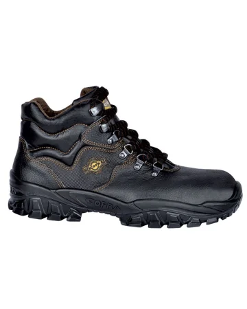 Zapatos de seguridad New Reno S3 SRC de cuero negro repelente al agua