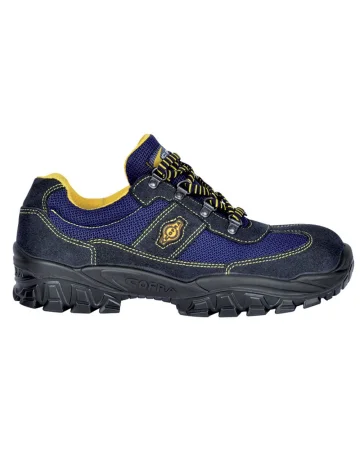 Zapatos de seguridad New Ticino S1P SRC de cuero azul acero