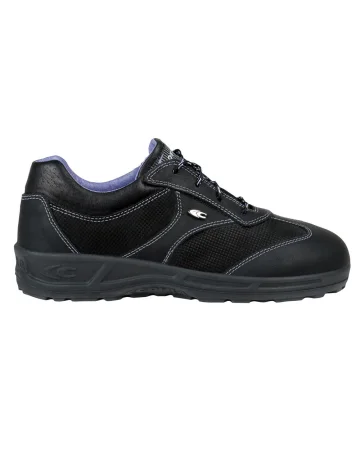 Zapatos de seguridad Paula S3 SRC de Nubuck negro antideslizantes