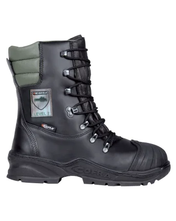 Zapatos de seguridad Power de cuero, protección contra motosierra