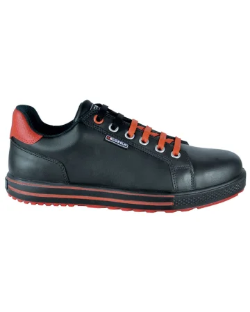 Zapatos de seguridad S3 SRC Flex de cuero negro repelente al agua