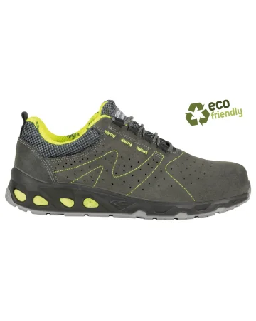 Zapatos de seguridad UNIT S1P eco verde piel perforada