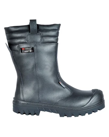 Zapatos de trabajo New Malawi UK S3 CI HRO SRC, cuero negro Thinsulate