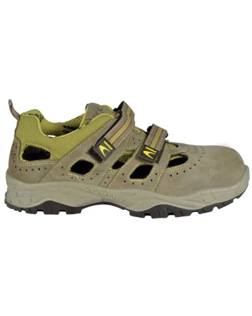Zapatos de Trabajo Sandali Tent S1P SRC Piel Punta de Acero para Hombr