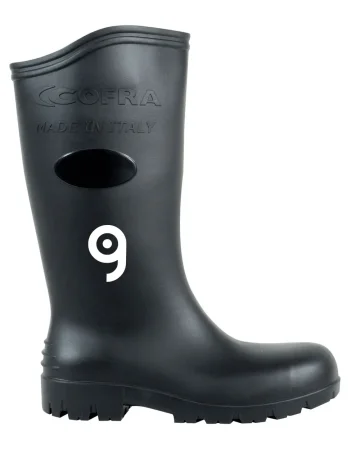 ASTEROID Negro Botas de trabajo S5 SRC en PVC Ergo-Nitril Italia