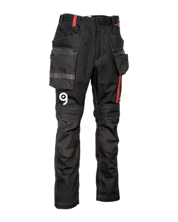 Pantalones de trabajo Biwer grises de múltiples bolsillos resistentes
