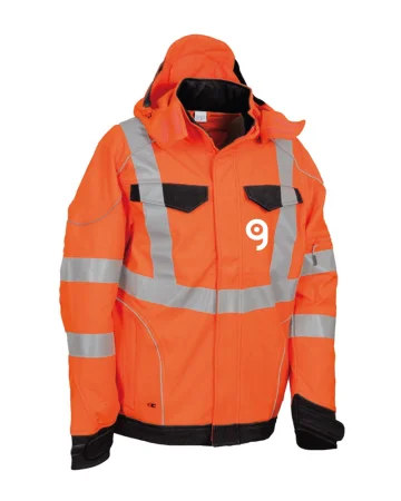 RIVAS Chaqueta softshell amarilla de alta visibilidad con bandas refle