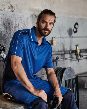 Polo de hombre transpirable de manga corta