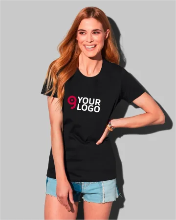 Camiseta de mujer Kariban 185g, algodón ring spun, corte regular,