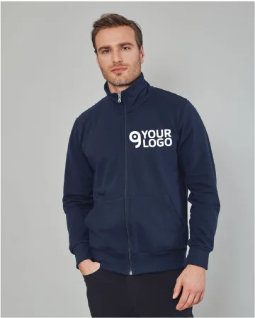 Sudadera con cremallera para hombre Costa Azul, fabricada en Italia