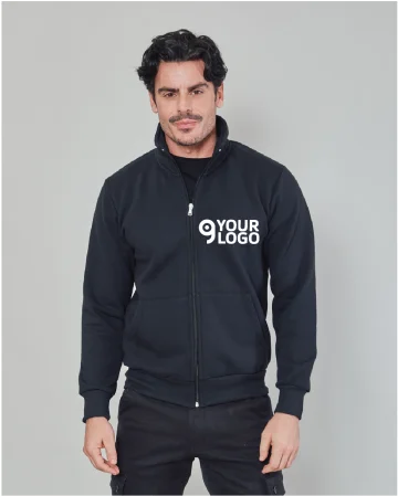 Sudadera Dalmacia con cremallera larga, fabricada en Italia, tela fran