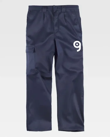 Pantalón multibolsillos resistente, interior de forro polar