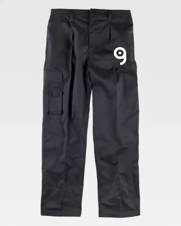 Pantalón multi bolsillos con triple costura resistente para trabajo