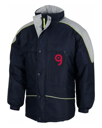 Parka Futuro Bicolor de Poliéster con Capucha y Alta Visibilidad